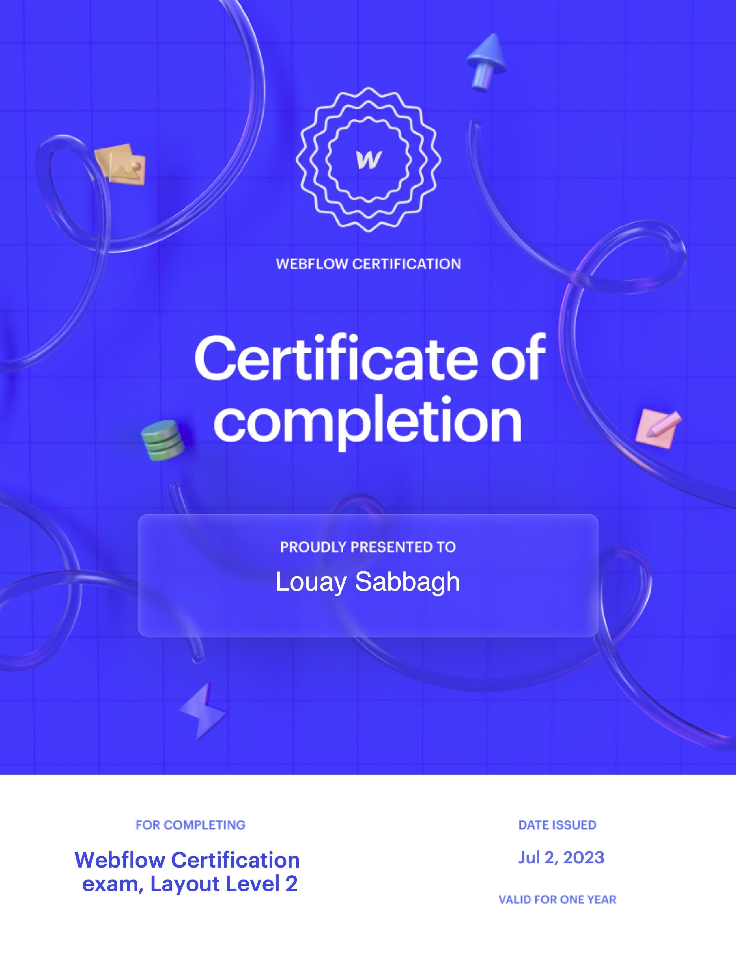 Webflow Layout Level 2 certification